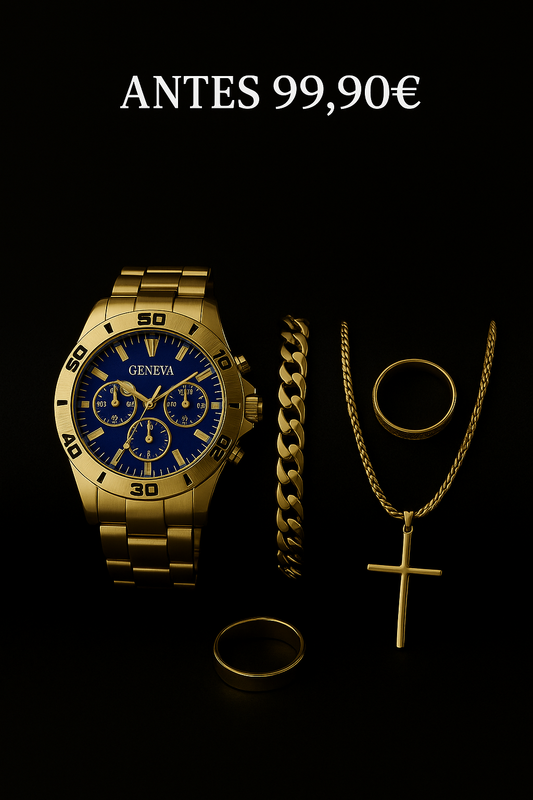 SET RELOJ GENEVA CON ACCESORIOS GRATIS. Diseñado en Italia.