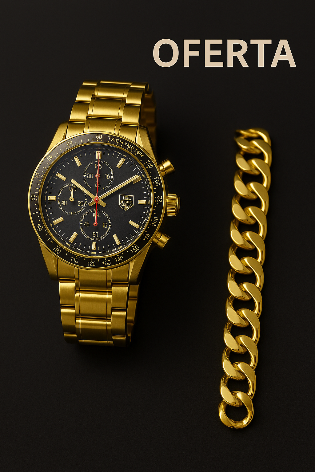 Momentos Dorados- Reloj y Brazalete de Regalo con dedicatoria