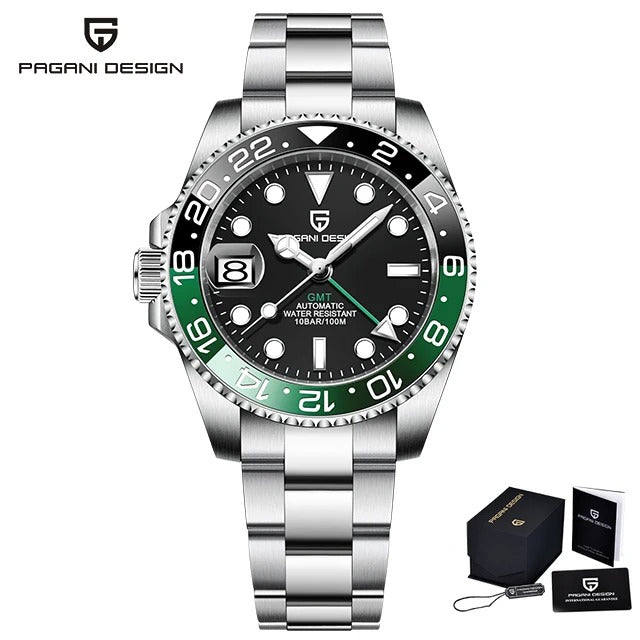 Reloj Automático GMT con Cristal de Zafiro – Lujo al alcance de todos.
