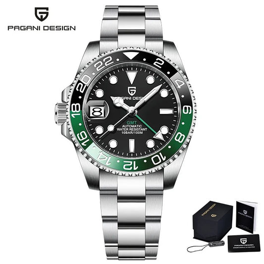 Reloj Automático GMT con Cristal de Zafiro – Lujo al alcance de todos.