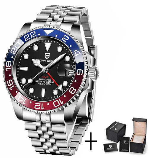Reloj Automático GMT con Cristal de Zafiro – Lujo al alcance de todos.